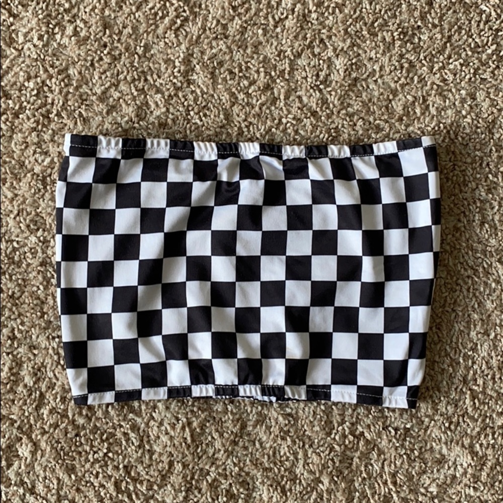 Checkered tube top